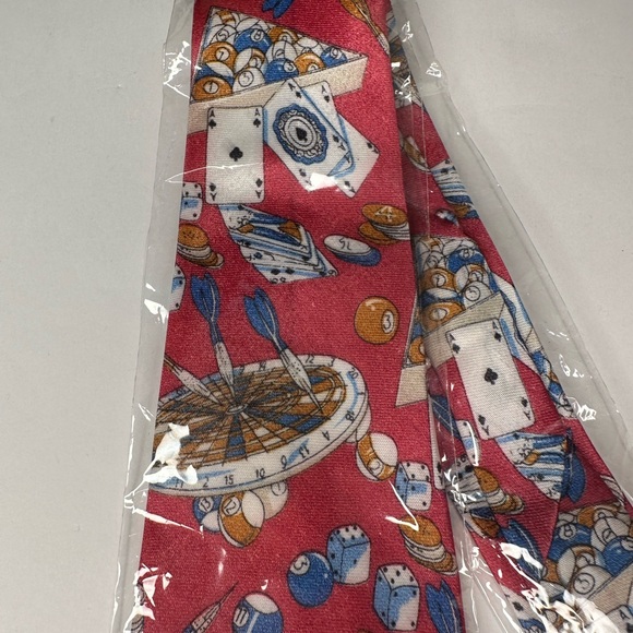 Gentlemen’s Cards and Darts Game Night Neck Tie - Picture 2 of 7